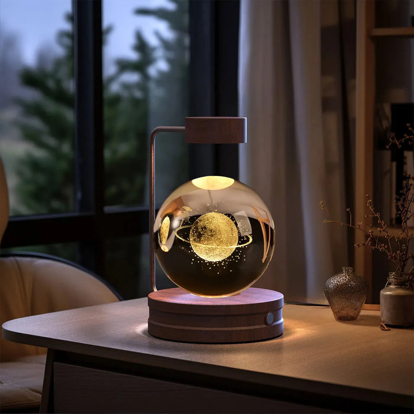 Crystal Ball Cosmic Dinosaur Indoor Night Light USB Power Warm Bedside Light Birthday Gift Night Lamp - Bella Enchanté